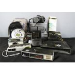 A group of Cameras including Pentax P30, Brownie Instamatic camera, and Mini TV.