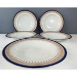 A group of five Royal Worcester Viterous pattern plates.