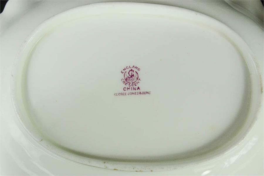 A part dessert service; George Jones & Sons, Crescent China to include twelve plates, two comports - Image 2 of 3