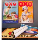A group of Oxo posters.