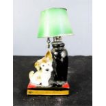 A 1950s novelty dog table lighter, 14cm high.