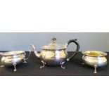 An Art Deco silver plated tea set.