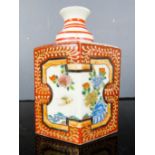 A 19th century signed Kutani perfume bottle, 12cm high.