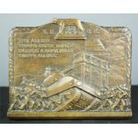 A bronze plaque, Allied Troops enter Rome, 19½ by 24cm.