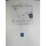 An album of stamps to include GB, penny black, penny blues, and penny reds.
