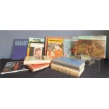 A group of artists books: Moderne Malerei, Impressionism, and others.