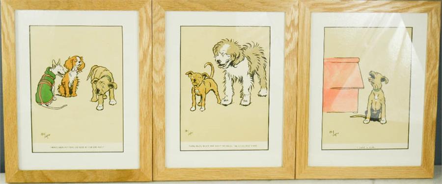 Three Cecil Aldin prints, each measuring 26 by 19cm.