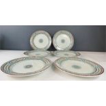 A group of six Churnet plates.