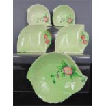 A group of five Carlton ware dishes.