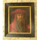 A 17th century oil on canvas, Italian, portrait of a Cardinal, titled Octavianus Ubaldinus Card,