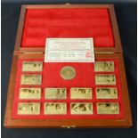 A Centenary of Sir Winston Churchill gold plated silver set of ingots, boxed, 21.15toz.