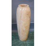 A tall marble vase, 41cm high.