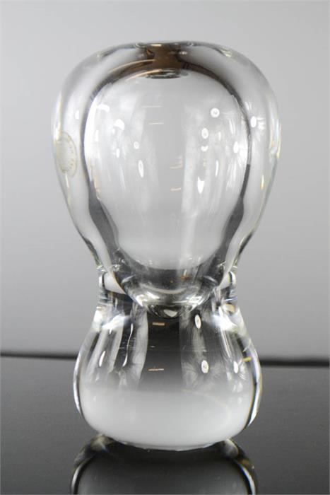 A Dartington Glass bud vase, 17cm high.