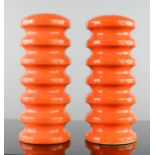 A Carlton ware orange salt and pepper, 12cm high.