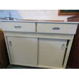 A retro kitchen unit, 53cm by 107 by 91cm.