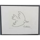 A Pablo Picasso print, Dove of Peace, 30 by 39½cm