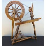A treen spinning wheel.