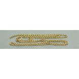 A 9ct gold chain necklace, 9.4g, A/F