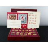 A Century of Empire Collection gold on silver ingots with original certificate, leaflets and