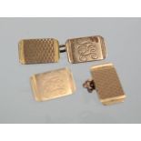 A pair of 9ct gold cufflinks, 5.3g.