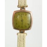 A 9ct gold cased Buren wristwatch.