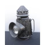 A 19th century black painted lantern.