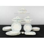 A child's Garland Bisto part dinner service including three lidded tureens, dinner plates, side