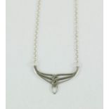 Ola Gorie sterling silver pendant and chain.