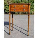 A mahogany side table.