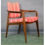 A 1960s teak Danish armchair with flip back.