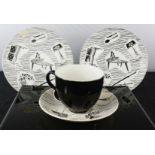 A Ridgway potteries Ltd 'Home Maker' pattern, cup and saucer and two plates.