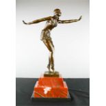 An Art Deco style bronze figure.