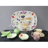 A quantity of ceramics, including a large Victorian platter, Carlton ware etc.
