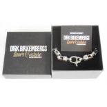 A Dirk Bikkembergs sterling silver, chain bracelet in the original box.