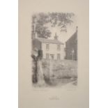 Ducan Armstrong, Airton Near Skipton, Padiham, 1981, original pencil on paper, 15 by 10cm.