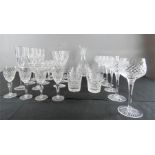 A quantity of Stuart crystal, Maddison design; six whisky tumblers, seven wine glasses, five