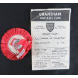 A Grantham Football Club program, Jan 7th 1967, Grantham V Oldham Athletic.