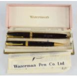 A Waterman pen set, boxed.