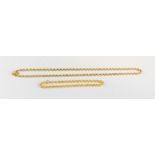 A 9ct gold necklace and matching bracelet, with spiral twist design, 5.8g.