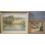 George Coppard, Beatrice Webb House, and a landscape, both oil on board.
