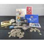 A collection of various coins including presentation packs, Royal Mint and other GB antique coins.