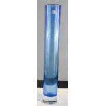 Blenko glue glass stem vase, 46cm.
