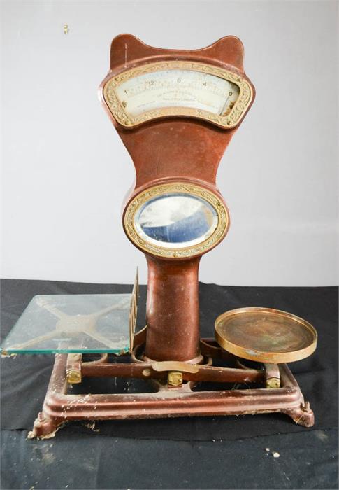 The Automatic Scale Co Ltd, Manchester-London set of scales to weigh 20lb, no 520332.