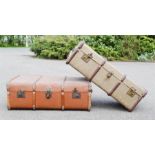 Two vintage travelling trunks.
