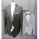 A Paoloni jacket in blue, and a black Paoloni dinner jacket. (2)