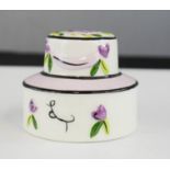 Lorna Bailey ceramic wedding cake. 5½cm high.