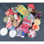 A selection of world medals.