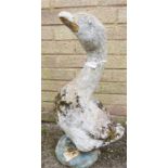 A garden stone goose.