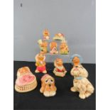 A group of eleven Pendelfin figures, Duffy, Whopper, Dodger, Poppet, including two boxed, Aunt