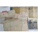 A group of WWII correspondance, to include a Telegram dated 12th January 1943 notifying a wife of